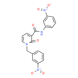 ChemSpider 2D Image | 1-(3-Nitrobenzyl)-N-(3-nitrophenyl)-2-oxo-1,2-dihydro-3-pyridinecarboxamide | C19H14N4O6