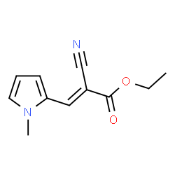 ChemSpider 2D Image | Ethyl (2E)-2-cyano-3-(1-methyl-1H-pyrrol-2-yl)acrylate | C11H12N2O2