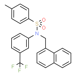 ChemSpider 2D Image | 4-Methyl-N-(1-naphthylmethyl)-N-[3-(trifluoromethyl)phenyl]benzenesulfonamide | C25H20F3NO2S