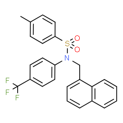 ChemSpider 2D Image | 4-Methyl-N-(1-naphthylmethyl)-N-[4-(trifluoromethyl)phenyl]benzenesulfonamide | C25H20F3NO2S