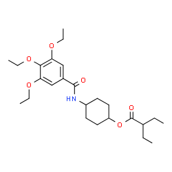 ChemSpider 2D Image | 4-[(3,4,5-Triethoxybenzoyl)amino]cyclohexyl 2-ethylbutanoate | C25H39NO6