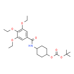 ChemSpider 2D Image | 2-Methyl-2-propanyl 4-[(3,4,5-triethoxybenzoyl)amino]cyclohexyl carbonate | C24H37NO7