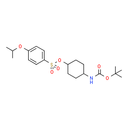 ChemSpider 2D Image | 4-({[(2-Methyl-2-propanyl)oxy]carbonyl}amino)cyclohexyl 4-isopropoxybenzenesulfonate | C20H31NO6S