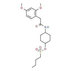 ChemSpider 2D Image | 4-{[(2,4-Dimethoxyphenyl)acetyl]amino}cyclohexyl 1-butanesulfonate | C20H31NO6S