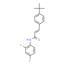 ChemSpider 2D Image | (2E)-N-(2,4-Difluorophenyl)-3-[4-(2-methyl-2-propanyl)phenyl]acrylamide | C19H19F2NO