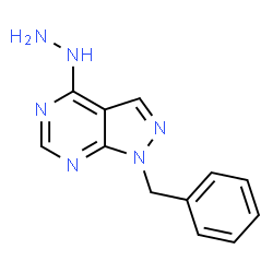 ChemSpider 2D Image | 1-Benzyl-4-hydrazino-1H-pyrazolo[3,4-d]pyrimidine | C12H12N6