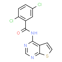 ChemSpider 2D Image | 2,5-Dichloro-N-(thieno[2,3-d]pyrimidin-4-yl)benzamide | C13H7Cl2N3OS