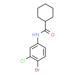 ChemSpider 2D Image | N-(4-Bromo-3-chlorophenyl)cyclohexanecarboxamide | C13H15BrClNO
