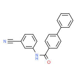 ChemSpider 2D Image | N-(3-Cyanophenyl)-4-biphenylcarboxamide | C20H14N2O