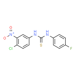 ChemSpider 2D Image | 1-(4-Chloro-3-nitrophenyl)-3-(4-fluorophenyl)thiourea | C13H9ClFN3O2S
