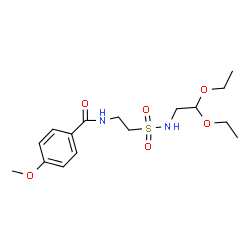 ChemSpider 2D Image | N-{2-[(2,2-Diethoxyethyl)sulfamoyl]ethyl}-4-methoxybenzamide | C16H26N2O6S