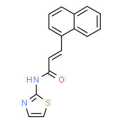 ChemSpider 2D Image | (2E)-3-(1-Naphthyl)-N-(1,3-thiazol-2-yl)acrylamide | C16H12N2OS