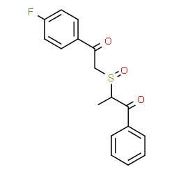 ChemSpider 2D Image | 2-{[2-(4-Fluorophenyl)-2-oxoethyl]sulfinyl}-1-phenyl-1-propanone | C17H15FO3S