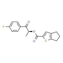 ChemSpider 2D Image | (2S)-1-(4-Fluorophenyl)-1-oxo-2-propanyl 5,6-dihydro-4H-cyclopenta[b]thiophene-2-carboxylate | C17H15FO3S