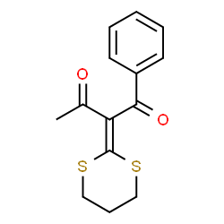 ChemSpider 2D Image | 2-(1,3-Dithian-2-ylidene)-1-phenyl-1,3-butanedione | C14H14O2S2