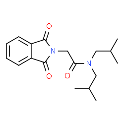 ChemSpider 2D Image | 2-(1,3-Dioxo-1,3-dihydro-isoindol-2-yl)-N,N-diisobutyl-acetamide | C18H24N2O3