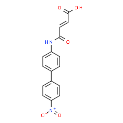 ChemSpider 2D Image | (2E)-4-[(4'-Nitro-4-biphenylyl)amino]-4-oxo-2-butenoic acid | C16H12N2O5