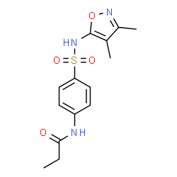 ChemSpider 2D Image | N-{4-[(3,4-Dimethyl-1,2-oxazol-5-yl)sulfamoyl]phenyl}propanamide | C14H17N3O4S