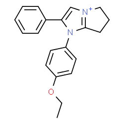 ChemSpider 2D Image | 1-(4-Ethoxyphenyl)-2-phenyl-1,5,6,7-tetrahydropyrrolo[1,2-a]imidazol-4-ium | C20H21N2O