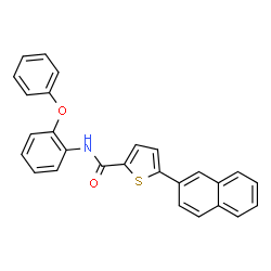 ChemSpider 2D Image | 5-(2-Naphthyl)-N-(2-phenoxyphenyl)-2-thiophenecarboxamide | C27H19NO2S