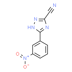 ChemSpider 2D Image | 5-(3-Nitrophenyl)-1H-1,2,4-triazole-3-carbonitrile | C9H5N5O2