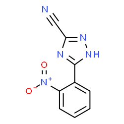 ChemSpider 2D Image | 5-(2-Nitrophenyl)-1H-1,2,4-triazole-3-carbonitrile | C9H5N5O2