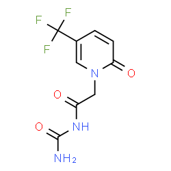 ChemSpider 2D Image | N-Carbamoyl-2-[2-oxo-5-(trifluoromethyl)-1(2H)-pyridinyl]acetamide | C9H8F3N3O3