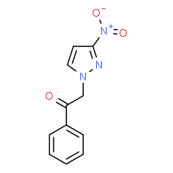 ChemSpider 2D Image | 2-(3-Nitro-pyrazol-1-yl)-1-phenyl-ethanone | C11H9N3O3