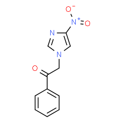 ChemSpider 2D Image | 2-(4-Nitro-imidazol-1-yl)-1-phenyl-ethanone | C11H9N3O3