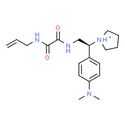 ChemSpider 2D Image | 1-{(1S)-2-{[(Allylamino)(oxo)acetyl]amino}-1-[4-(dimethylamino)phenyl]ethyl}pyrrolidinium | C19H29N4O2
