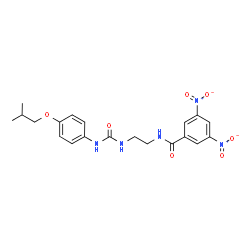 ChemSpider 2D Image | N-(2-{[(4-Isobutoxyphenyl)carbamoyl]amino}ethyl)-3,5-dinitrobenzamide | C20H23N5O7