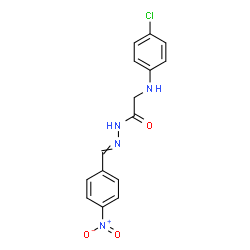 ChemSpider 2D Image | 2-[(4-Chlorophenyl)amino]-N'-(4-nitrobenzylidene)acetohydrazide | C15H13ClN4O3
