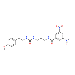 ChemSpider 2D Image | N-[3-({[2-(4-Methoxyphenyl)ethyl]carbamoyl}amino)propyl]-3,5-dinitrobenzamide | C20H23N5O7