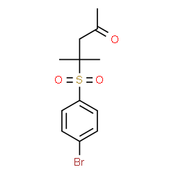 ChemSpider 2D Image | 4-[(4-Bromophenyl)sulfonyl]-4-methyl-2-pentanone | C12H15BrO3S