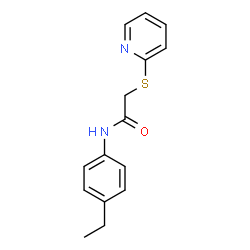 ChemSpider 2D Image | N-(4-Ethylphenyl)-2-(2-pyridinylsulfanyl)acetamide | C15H16N2OS