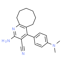 ChemSpider 2D Image | 2-Amino-4-[4-(dimethylamino)phenyl]-5,6,7,8,9,10-hexahydrocycloocta[b]pyridine-3-carbonitrile | C20H24N4