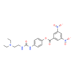 ChemSpider 2D Image | 4-({[2-(Diethylamino)ethyl]carbamoyl}amino)phenyl 3,5-dinitrobenzoate | C20H23N5O7