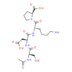 ChemSpider 2D Image | N-Acetylseryl-alpha-aspartyllysyl-L-proline | C20H33N5O9