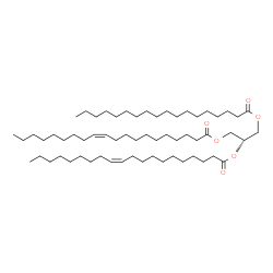 ChemSpider 2D Image | 3-(Stearoyloxy)-1,2-propanediyl (11Z,11'Z)bis(-11-icosenoate) | C61H114O6