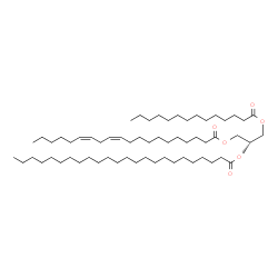 ChemSpider 2D Image | 1-[(11Z,14Z)-11,14-Icosadienoyloxy]-3-(tetradecanoyloxy)-2-propanyl tetracosanoate | C61H114O6