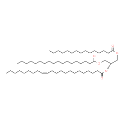ChemSpider 2D Image | 1-(Pentadecanoyloxy)-3-(stearoyloxy)-2-propanyl (13Z)-13-docosenoate | C58H110O6