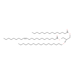 ChemSpider 2D Image | 2-(Octadecyloxy)-3-(pentadecanoyloxy)propyl (13Z)-13-docosenoate | C58H112O5