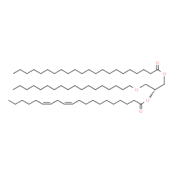 ChemSpider 2D Image | (2R)-2-[(11Z,14Z)-11,14-Icosadienoyloxy]-3-(octadecyloxy)propyl docosanoate | C63H120O5