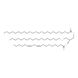 ChemSpider 2D Image | (2R)-2-[(9Z,12Z)-9,12-Octadecadienoyloxy]-3-(octadecyloxy)propyl tetracosanoate | C63H120O5