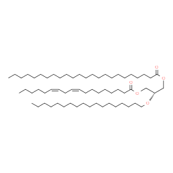 ChemSpider 2D Image | 3-[(9Z,12Z)-9,12-Octadecadienoyloxy]-2-(octadecyloxy)propyl tetracosanoate | C63H120O5