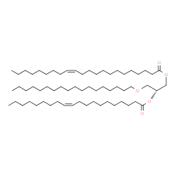 ChemSpider 2D Image | (2R)-2-[(11Z)-11-Icosenoyloxy]-3-(octadecyloxy)propyl (13Z)-13-docosenoate | C63H120O5