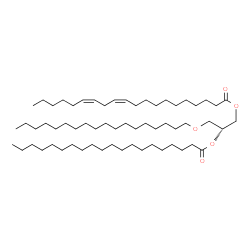 ChemSpider 2D Image | (2R)-2-(Icosanoyloxy)-3-(octadecyloxy)propyl (11Z,14Z)-11,14-icosadienoate | C61H116O5