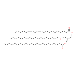 ChemSpider 2D Image | (2R)-1-[(11Z,14Z)-11,14-Icosadienoyloxy]-3-(octadecyloxy)-2-propanyl docosanoate | C63H120O5