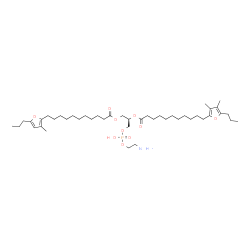 ChemSpider 2D Image | (14R)-20-Amino-17-hydroxy-1-(3-methyl-5-propyl-2-furyl)-17-oxido-11-oxo-12,16,18-trioxa-17lambda~5~-phosphaicosan-14-yl 11-(3,4-dimethyl-5-propyl-2-furyl)undecanoate | C44H76NO10P