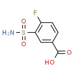 ChemSpider 2D Image | 4-Fluoro-3-sulfamoylbenzoic acid | C7H6FNO4S